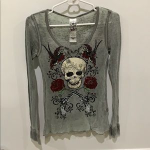 Crash & Burn Skull Henley